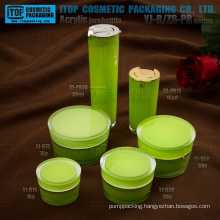Special recommended hot-selling classical taper round double layers acrylic lotion bottle and jar cosmetic creams packaging